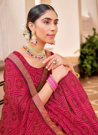 Fabulous Rani Chiffon Trendy Saree