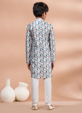 Fancy Fabric Kurta Pyjama In Multi Colour