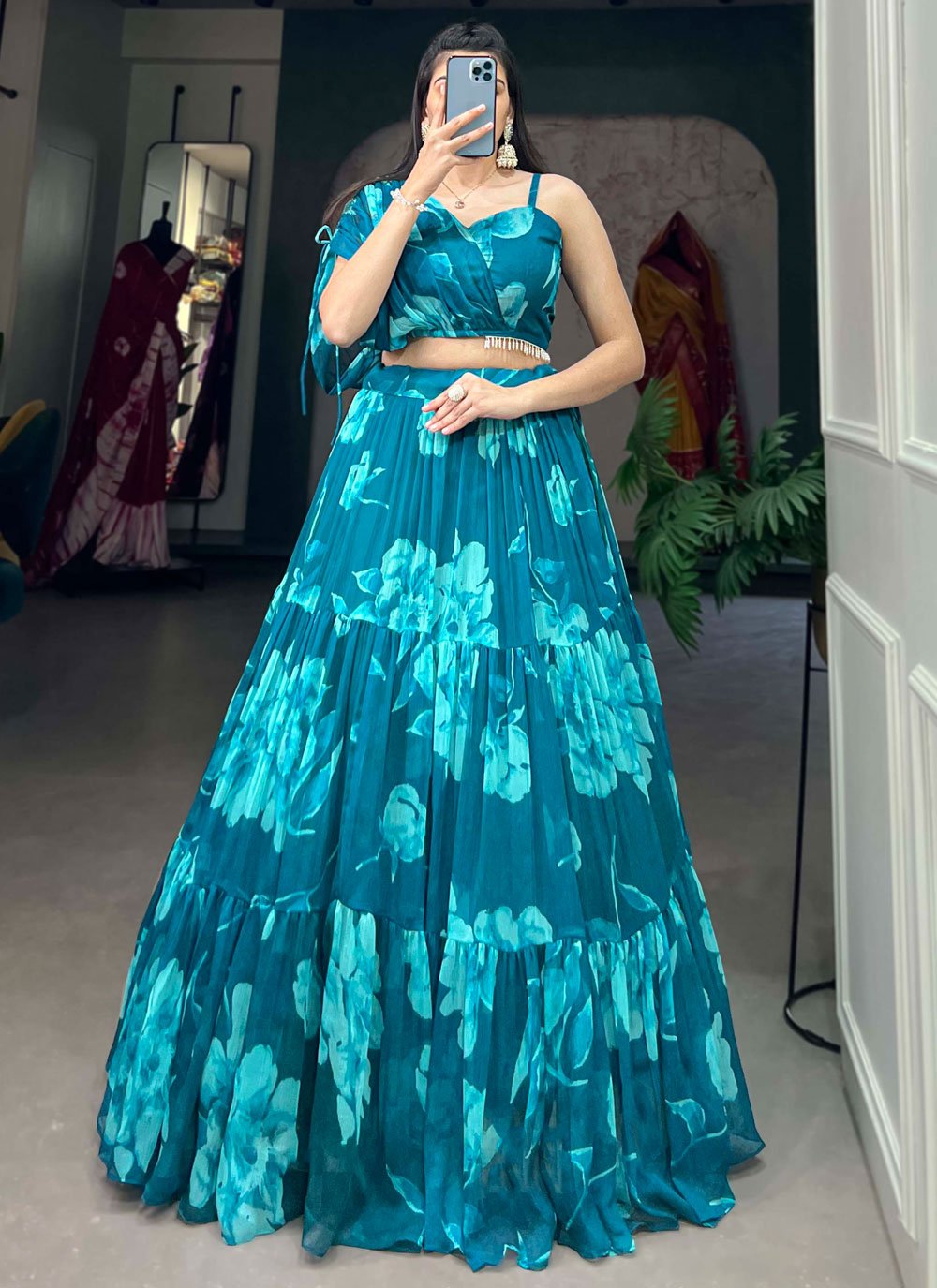 Beauteous Firozi Naylon Satin Silk Wedding Wear Lehenga Choli | Designer lehenga  choli, Lehenga choli, Bridal lehenga