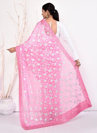 Georgette Contemporary Sari with Hand Work