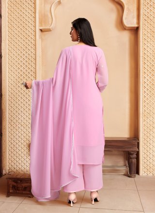 Georgette Designer In Pink