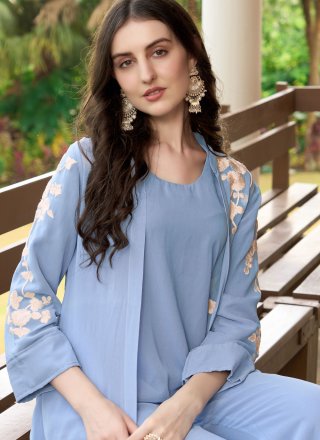 Georgette Designer Kurti In Plain