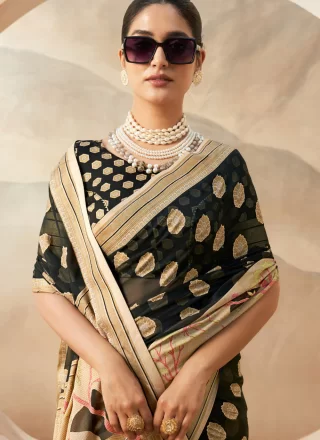 Georgette Designer Saree In Black