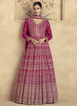 Georgette Gown In Rani