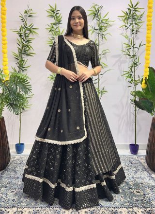 Latest Black Color Navratri Chaniya Choli Online Shopping