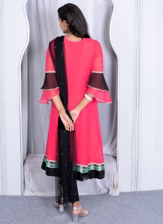 Georgette Readymade Salwar Suit In Pink