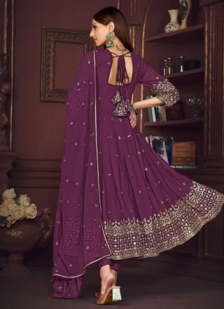 Georgette Salwar Suit with Embroidered Work
