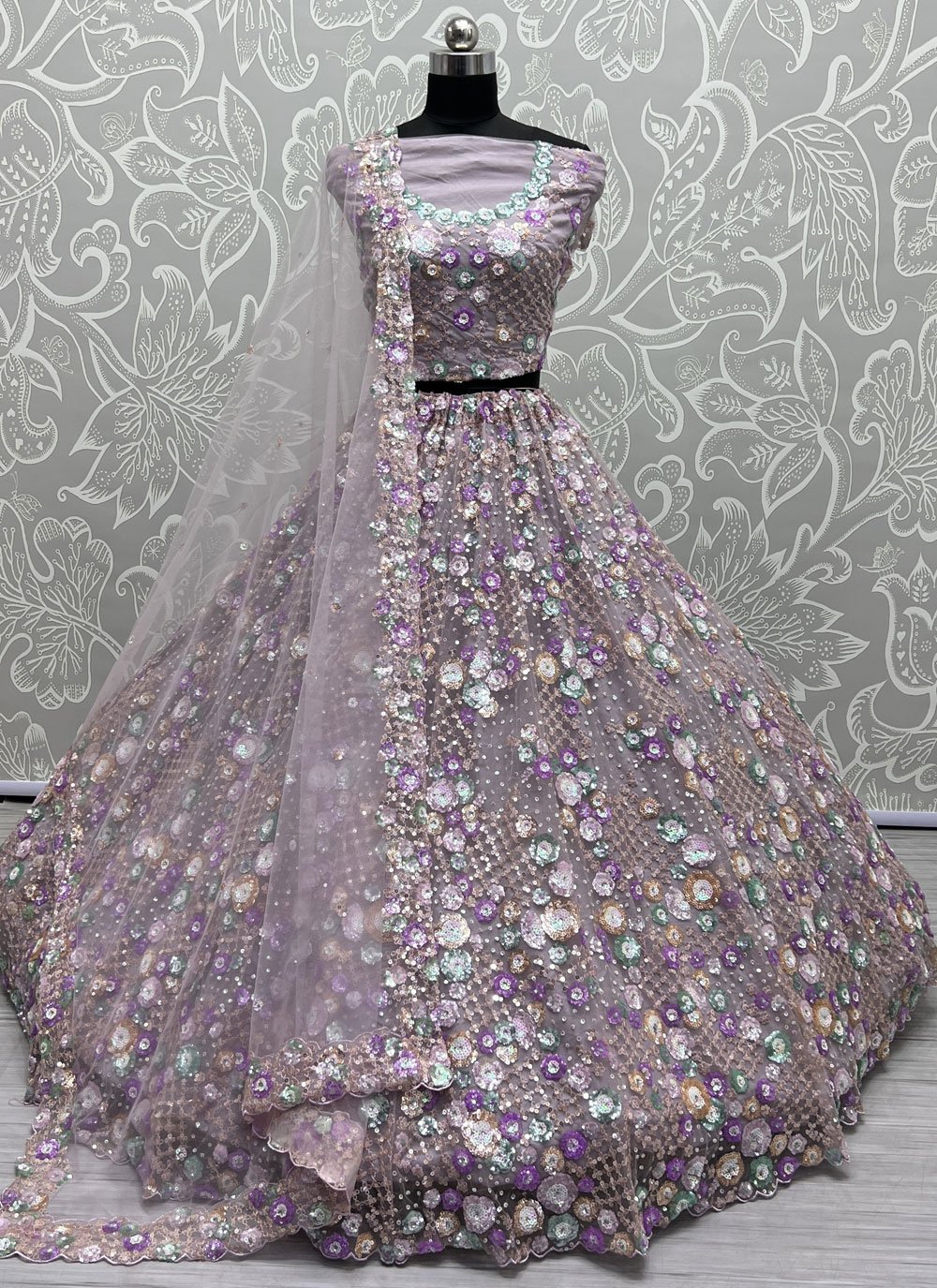 Beautiful Pink Sequins Georgette Wedding Lehenga Choli With Dupatta |  Wedding lehenga, Pink sequin, Lehenga
