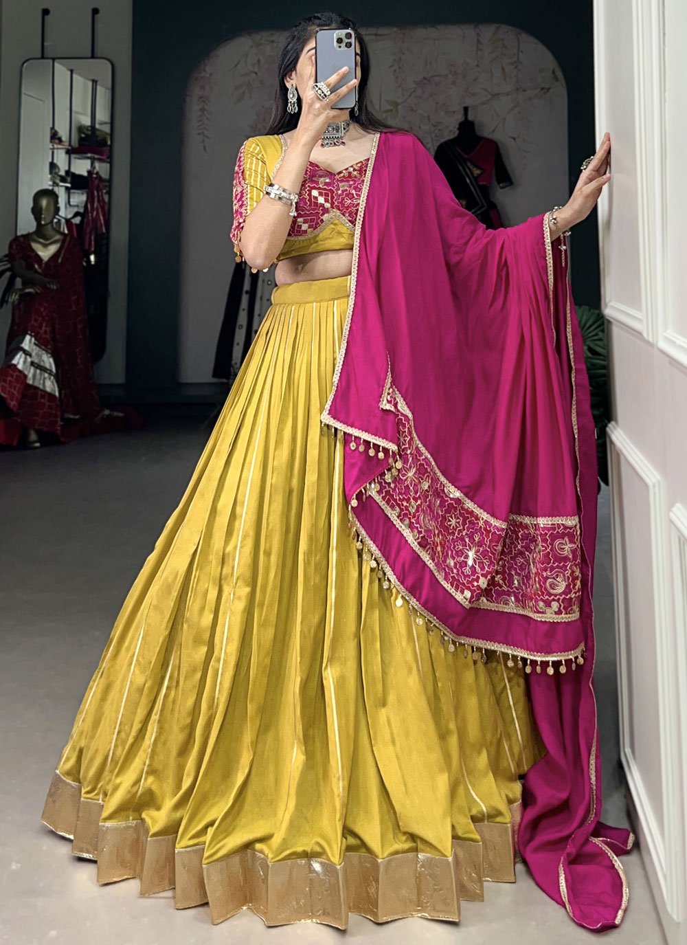 Plain simple lehenga choli best sale