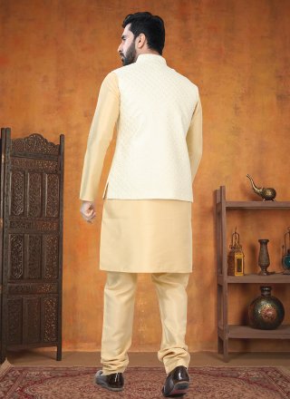 Gold Silk Kurta Payjama with Jacket