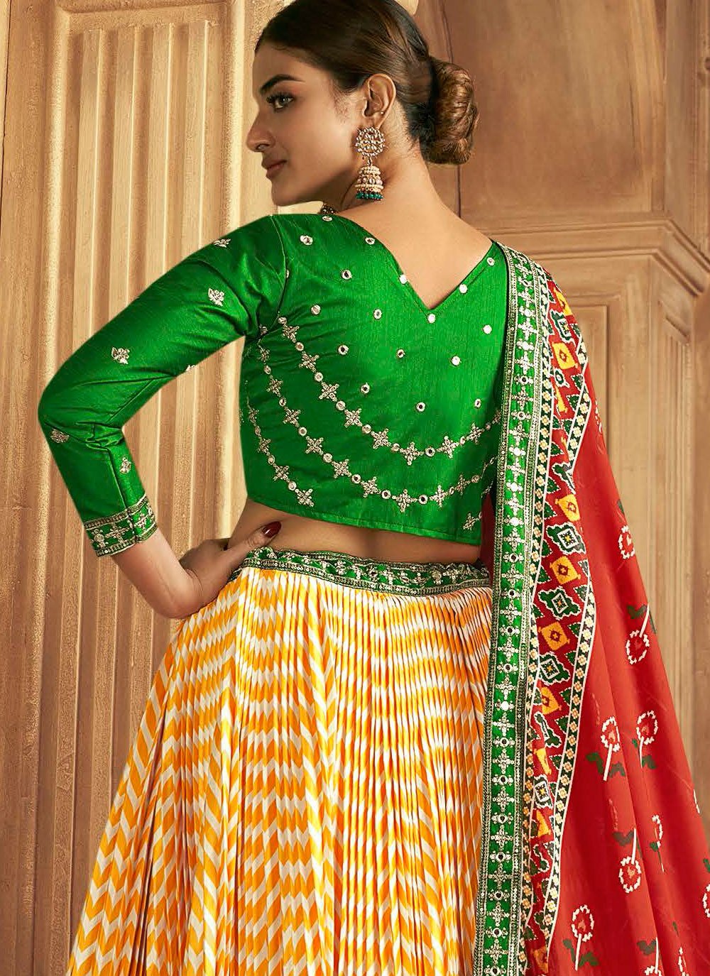 Mustard and Sea Green Color Combination Wedding Lehenga Choli :: MY SHOPPY  LADIES WEAR