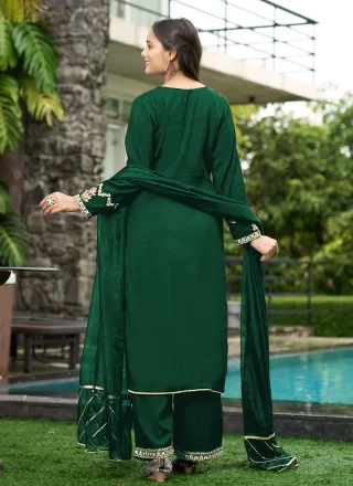 Green Art Silk Salwar Suit