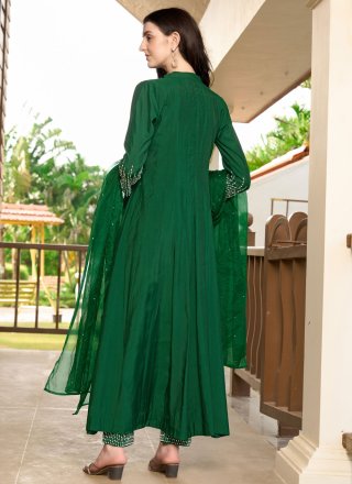 Green Art Silk Salwar Suit