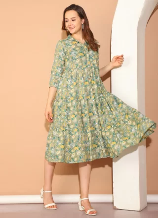 Party wear cotton kurtis online sales