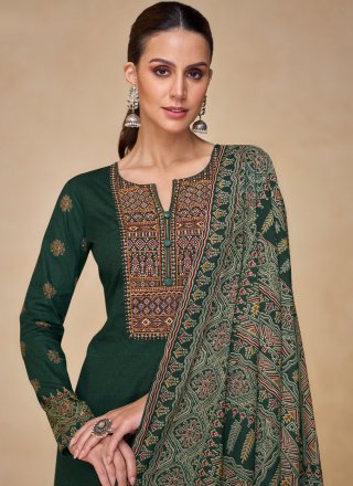Green Cotton Salwar Suit