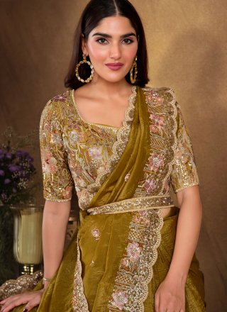 Green Crush Designer Saree