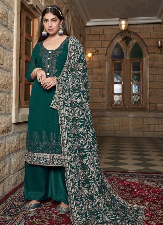 Green Color Heavy Butterfly Net Embroided Salwar Suit – Joshindia