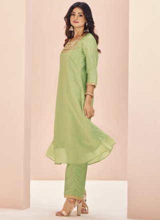 Green Organza Casual Kurti