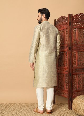 Green Pure Silk Kurta Pyjama