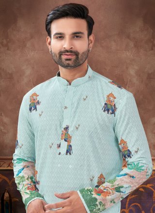 Green Rayon Kurta Pyjama