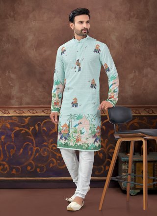 Green Rayon Kurta Pyjama