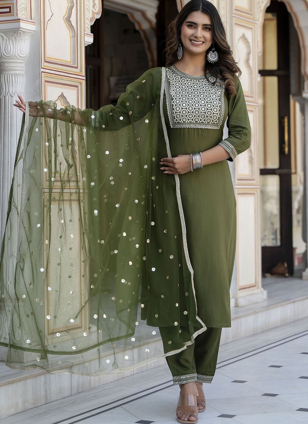 Update more than 78 green salwar suit combination best