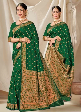 Green Silk Classic Sari