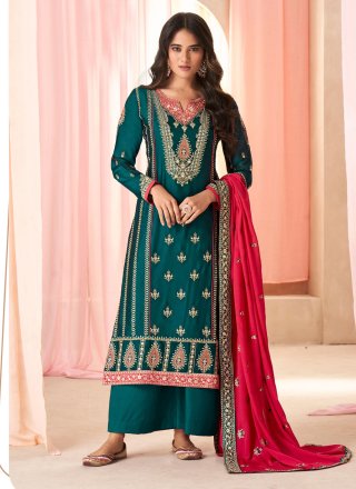 Buy Red Chanderi Tissue Semi-Stitched Suit with Zardozi Work at Amazon.in