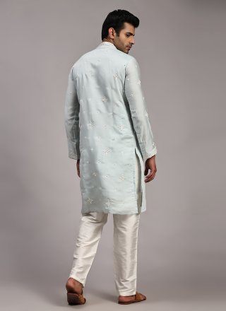 Green Silk Kurta Pyjama with