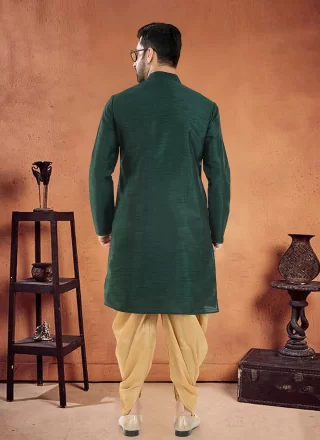 Green Silk Lace Work Designer