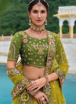 Green Silk Lehenga Choli