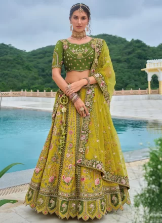 Green Silk Lehenga Choli