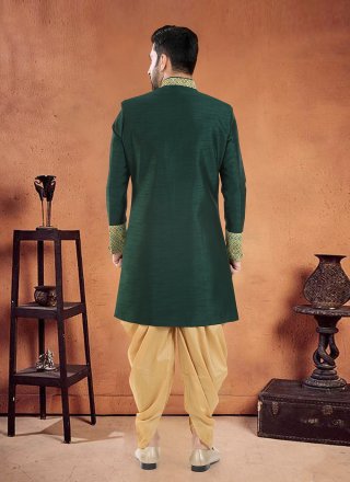 Green Silk Sherwani Mens Wear