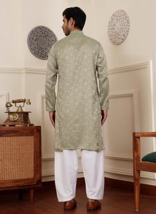 Green Viscose Kurta Pyjama