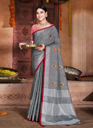 Buy Sky Blue Sarees for Women by Charukriti Online | Ajio.com