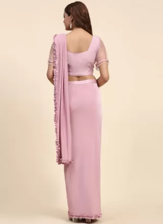 Imported Classic Sari In Pink