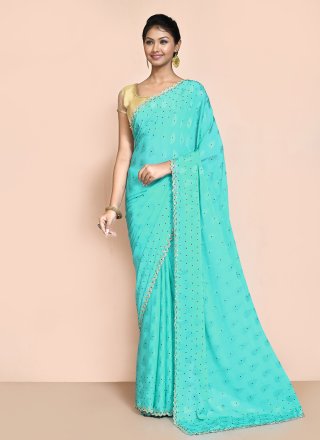 Jacquard Classic Saree with Hand Work