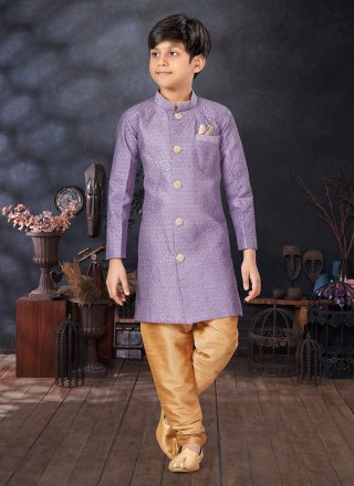 Jacquard Indo Western with Buttons, Fancy and Thread Work