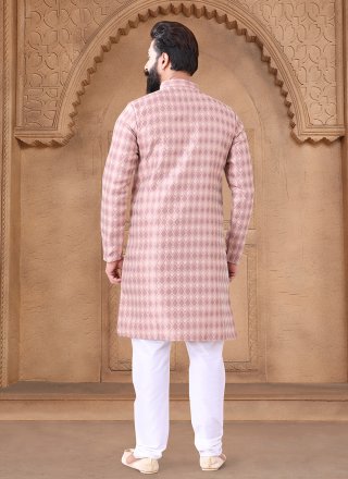 Jacquard Kurta Pyjama with Fancy Work
