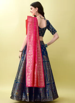 Jacquard Silk Lehenga Choli with Jacquard Work