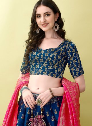 Jacquard Silk Lehenga Choli with Jacquard Work
