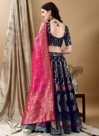 Jacquard Silk Lehenga Choli with Jacquard Work