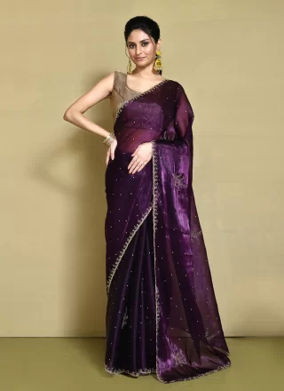 JIMMY CHU Classic Sari In Purple