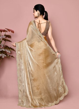 JIMMY CHU Traditional Saree In Gold
