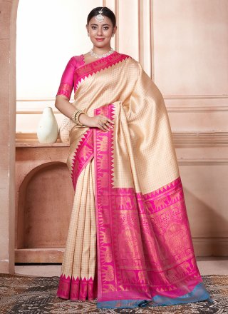 Kanjivaram Silk Classic Saree with Woven Work Kanjivaram Silk Classic Saree with Woven Work