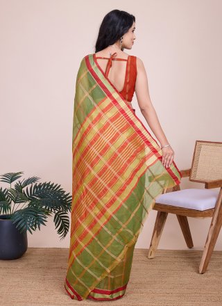 Kota Doriya Classic Sari In Green