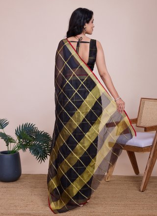 Kota Doriya Trendy Saree In Black