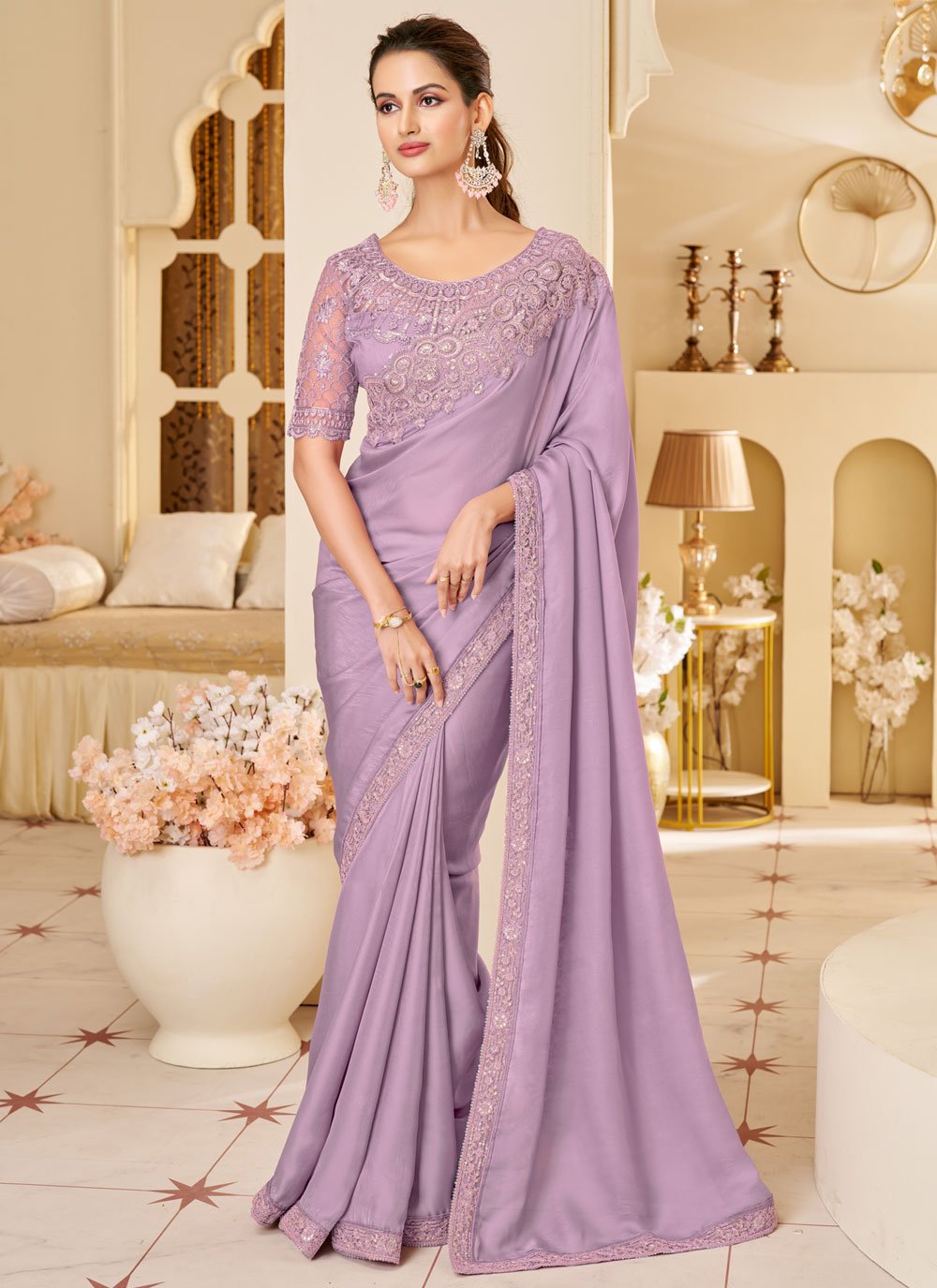 Indo western saree for wedding best sale