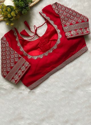 Lavish Red Silk Blouse