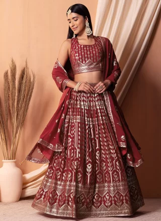 Designers Navratri Indian Designer WORK Lucknowi Thread and Sequins Embroidery Work Wedding store Lahenga Choli Bridal Ghagra